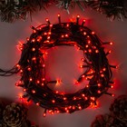 Гирлянда "Нить" 7 м , IP20, тёмная нить, 180 ламп, свечение красное, 8 режимов, 220 В - Фото 1