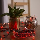 Гирлянда "Нить" 7 м , IP20, тёмная нить, 180 ламп, свечение красное, 8 режимов, 220 В - Фото 3