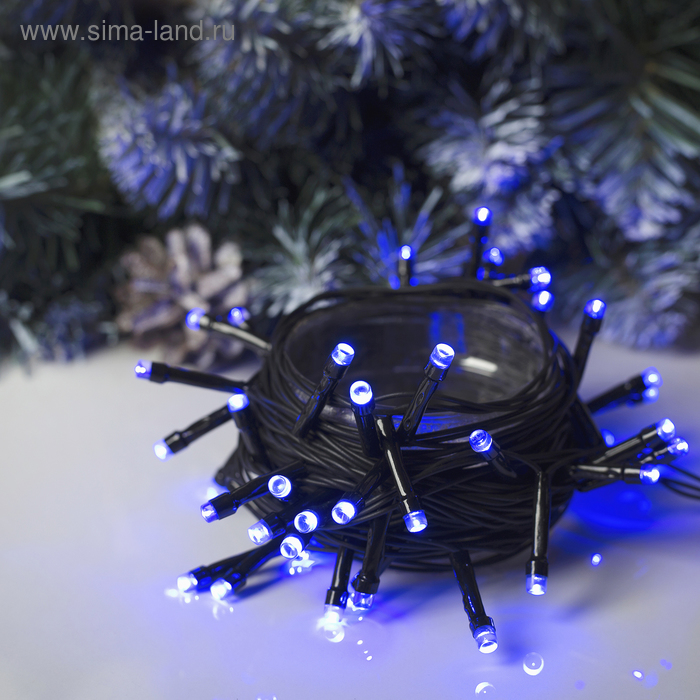 НИТЬ, 5.2 м, Н.Т. LED-50-220V, контр. 8 режимов, СИНИЙ - Фото 1