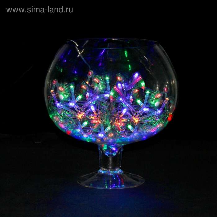 Гирлянда "Нить", 5.2 м, LED-50-220V, 8 режимов, нить прозрачная, свечение мульти - Фото 1