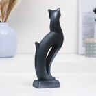Фигура "Кошка Рысь" чёрная с серебром 7х5х21см - Фото 3