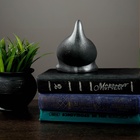 Фигура керамика «Кот Нырок», чёрно-серебряный, 11×9×18 см - Фото 4