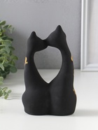 Фигурка керамика «Коты влюбленные», чёрные, 5×10×17 см  (артикул 671076)  большой выбор товаров оптом и в розницу по низким ценам с доставкой