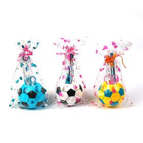 Набор настольный детский 'Футбольный мяч', из 5 предметов: 2 карандаша, линейка, ножницы, подставка, МИКС