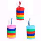 Настольный набор детский «Веер-радуга», из 5 предметов: подставка, ножницы, линейка, 2 карандаша, МИКС - Фото 1