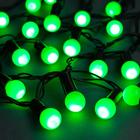 Гирлянда «Нить» 10 м с насадками «Шарики 1.5 см», IP44, тёмная нить, 100 LED, свечение зелёное, 8 режимов, 220 В - фото 290290963