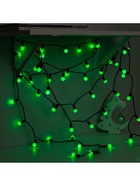 Гирлянда «Нить» 10 м с насадками «Шарики 1.5 см», IP44, тёмная нить, 100 LED, свечение зелёное, 8 режимов, 220 В 671562 - фото 319933956