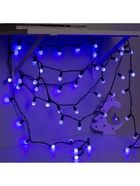 Гирлянда «Нить» 10 м с насадками «Шарики 1.5 см», IP44, тёмная нить, 100 LED, свечение синее, 8 режимов, 220 В 671563 - фото 319933966