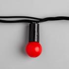 Гирлянда "Нить" 10 м с насадками "Шарики 1.5 см", IP44, тёмная нить, 100 LED, свечение красное, 8 режимов, 220 В - Фото 6