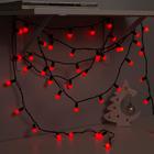 Гирлянда "Нить" 10 м с насадками "Шарики 1.5 см", IP44, тёмная нить, 100 LED, свечение красное, 8 режимов, 220 В - Фото 3