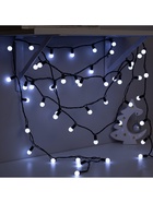 Гирлянда «Нить» 10 м с насадками «Шарики 1.5 см», IP44, тёмная нить, 100 LED, свечение белое, 8 режимов, 220 В 671565 - фото 319933975