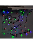 Гирлянда «Нить» 20 м с насадками «Шарики 1.5 см», IP44, тёмная нить, 200 LED, свечение мульти (RG/RB), мигание, 220 В - Фото 7