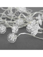 Гирлянда «Нить» 5 м с насадками «Цветочки», IP20, прозрачная нить, 20 LED, свечение мульти (RG/RB), мигание, 220 В - фото 57906835