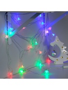 Гирлянда «Нить» 5 м с насадками «Цветочки», IP20, прозрачная нить, 20 LED, свечение мульти (RG/RB), мигание, 220 В - фото 57906834