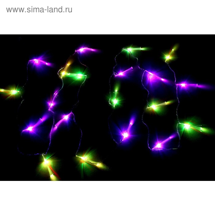 Гирлянда белая нить 5 метров “Соломка” 20LED RGB, пластик V220 - Фото 1