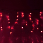 Гирлянда "Бахрома" 1.2 х 0.6 м, LED-60-220V, 8 режимов, нить тёмная, свечение красное - Фото 1