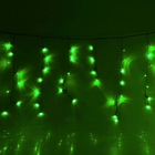 БАХРОМА, Ш:2.4 м, В:0.6 м, Н.Т. LED-120-220V, контр. 8 режимов, ЗЕЛЕНЫЙ - Фото 1
