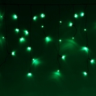 БАХРОМА, Ш:4.8 м, В:0.6 м, Н.Т. LED-180-220V, контр. 8 режимов, ЗЕЛЕНЫЙ - Фото 1