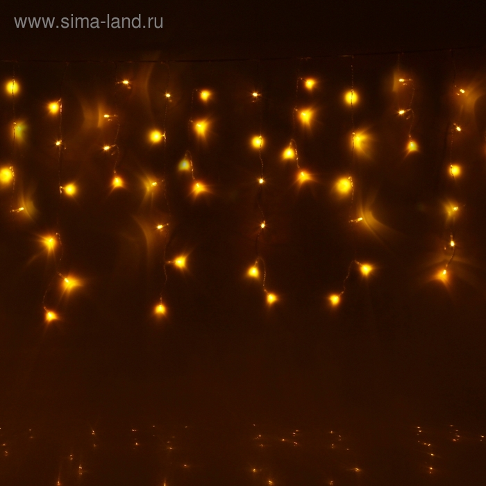 УЦЕНКА БАХРОМА, Ш:2 м, В:0.6 м, Н.С. LED-100-240V, контр. 8 р, ЖЕЛТЫЙ - Фото 1