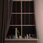 Гирлянда "Дождь" 1.5 х 1 м, LED-300-220V, 8 режимов, нить прозрачная, свечение красное - Фото 4