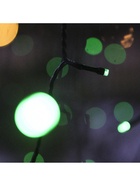 Гирлянда «Нить» 10 м, IP44, тёмная нить, 100 LED, свечение зелёное, 8 режимов, 220 В 671658 - фото 319928261