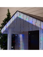 Гирлянда «Бахрома» 4 × 0.6 м, IP44, тёмная нить, 180 LED, свечение мульти, 8 режимов, 220 В - Фото 7