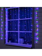 Гирлянда «Водопад» 2 × 1.5 м, IP44, тёмная нить, 400 LED, свечение мульти, 8 режимов, 220 В 671674 - фото 319916393