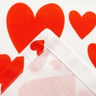 Дорожка на стол Этель Red hearts 30×70см, 100% хлопок, саржа 190 г/м², белая/красная - Фото 6