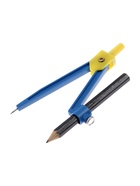 Циркуль пластиковый Calligrata, 110 мм, с карандашом, универсальный держатель «козья ножка», в ПВХ, МИКС - Фото 7