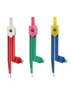 Циркуль пластиковый Calligrata, 110 мм, с карандашом, универсальный держатель «козья ножка», в ПВХ, МИКС  (артикул 672268)  большой выбор товаров оптом и в розницу по низким ценам с доставкой