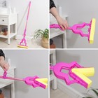 Швабра для мытья пола со складным отжимом Доляна, насадка ПВА 27×6 см, телескопическая ручка 102-120 см, цвет МИКС - Фото 6