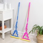 Швабра для мытья пола со складным отжимом Доляна, насадка ПВА 27×6 см, телескопическая ручка 102-120 см, цвет МИКС - Фото 7