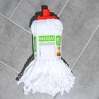 Насадка для швабры верёвочная Доляна, микрофибра, 100 гр, цвет белый - Фото 2