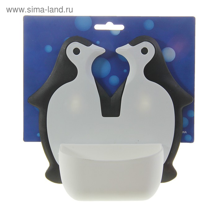 Держатель для ванных принадлежностей на присосках "Пингвины" - Фото 1