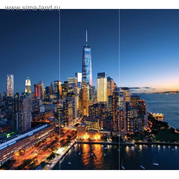 Фотообои флизелиновые 3D Flizetto "Закат над Манхэттеном" 300х270 - Фото 1
