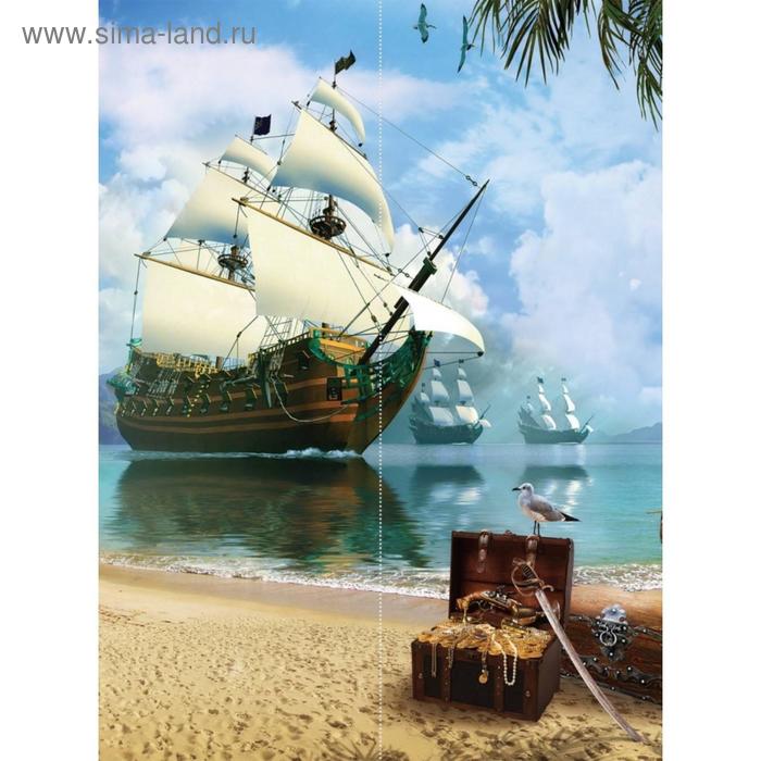 Фотообои флизелиновые 3D Flizetto "Пиратский корабль" 200х270 - Фото 1
