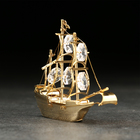 Сувенир «Корабль», 10×3×8 см, с кристаллами - фото 321061721