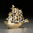 Сувенир «Корабль», 10×3×8 см, с кристаллами - фото 9034807