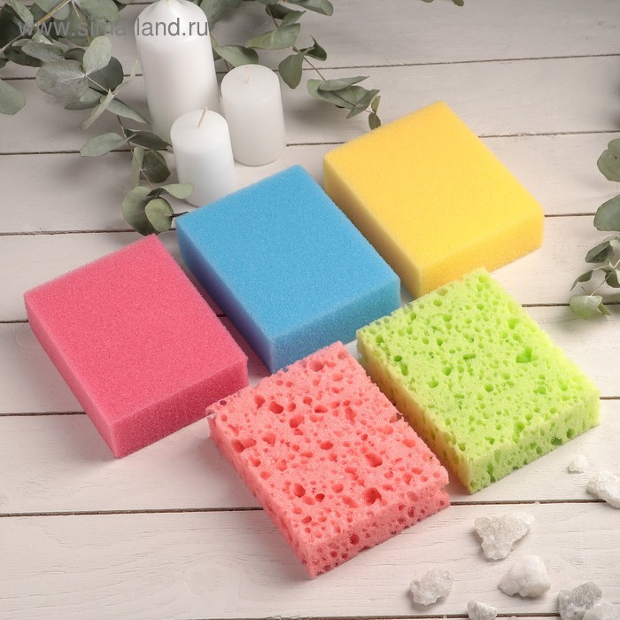 Губка для тела «Сияние», 9×4×13 см, цвет и модель МИКС - Фото 1