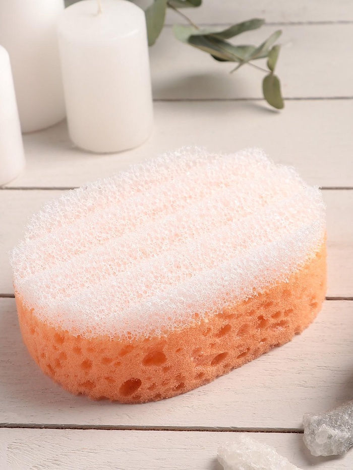 Губка для тела массажная «Эмоция», 13×8.5×5 см см, МИКС - Фото 1