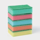 Набор губок для посуды с чистящим слоем Доляна «Стандарт», 9×6×2.5 см, 5 шт. - Фото 5