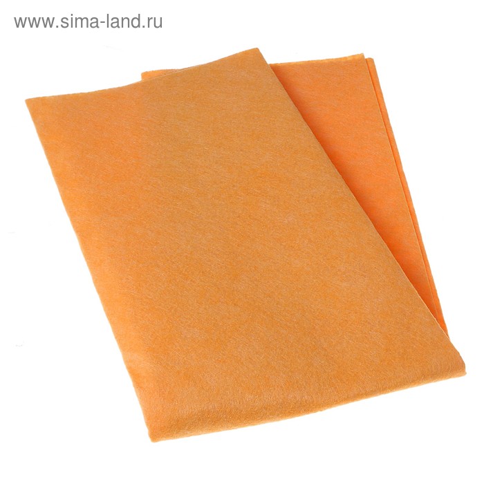 Салфетка бытовая для пола «Универсальная», 50×60 см, вискоза, цвет оранжевый - Фото 1