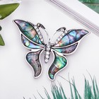 Брошь "Галиотис" бабочка летящая, в серебре - фото 8372970