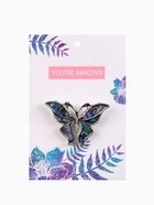 Брошь «Галиотис» бабочка летящая, в серебре - Фото 6