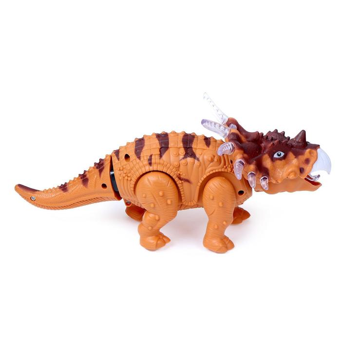 Динозавр «Трицератопс», работает от батареек, световые и звуковые эффекты, МИКС - фото 1905724873