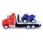 Грузовик инерционный «Эвакуатор» с квадроциклом, МИКС - Фото 3