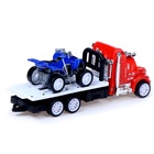 Грузовик инерционный «Эвакуатор» с квадроциклом, МИКС - Фото 4