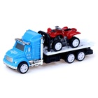 Грузовик инерционный «Эвакуатор» с квадроциклом, МИКС - Фото 5