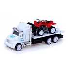 Грузовик инерционный «Эвакуатор» с квадроциклом, МИКС - Фото 8