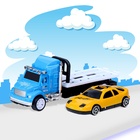 Грузовик инерционный «Эвакуатор» с машинкой, МИКС - Фото 5